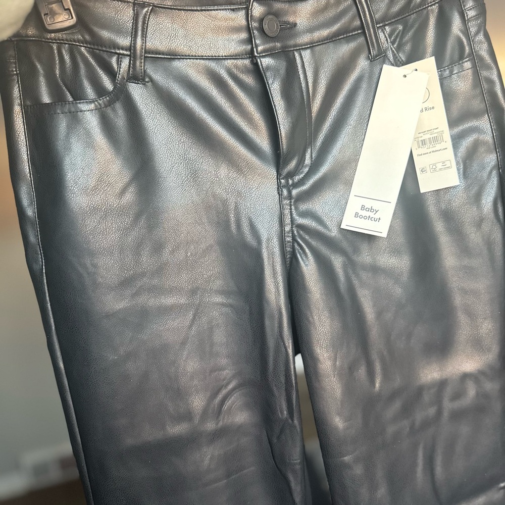 Black Faux Leather Pants